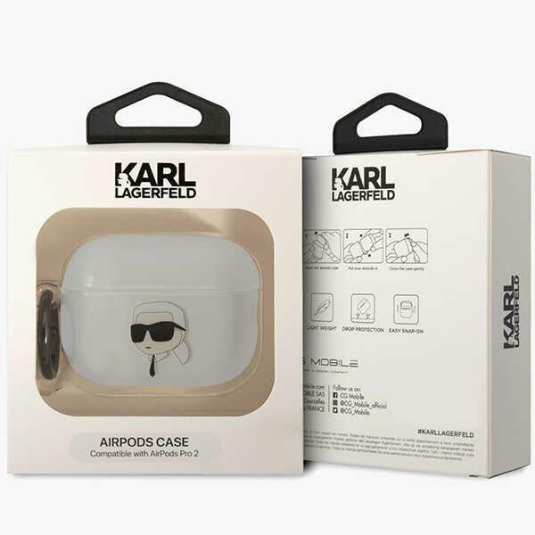 Karl Lagerfeld skaidrus dėklas AirPods Pro 2
