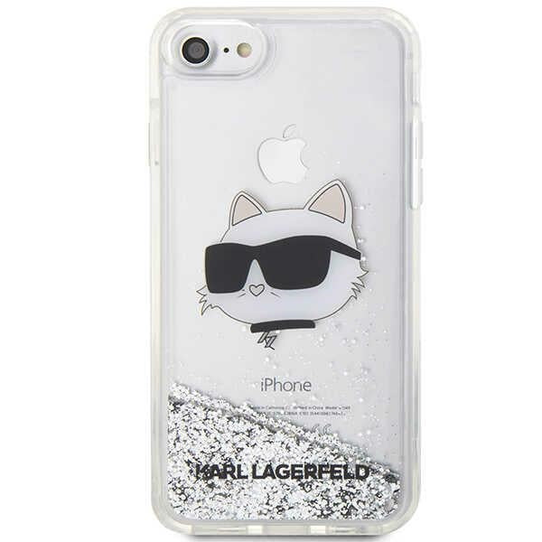 Karlas Lagerfeldas KLHCI8LNHCCS iPhone 7/8/ SE 2020/2022 sidabrinis / sidabrinis kietas dėklas Glitter Choupette Head --...