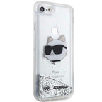 Karlas Lagerfeldas KLHCI8LNHCCS iPhone 7/8/ SE 2020/2022 sidabrinis / sidabrinis kietas dėklas Glitter Choupette Head --...