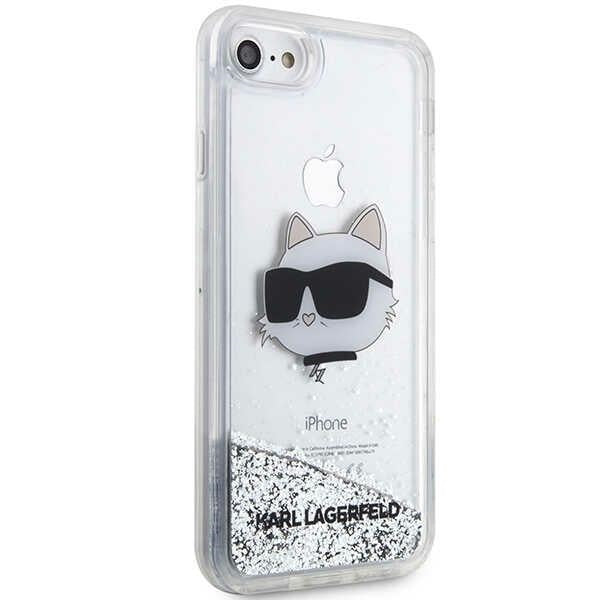 Karlas Lagerfeldas KLHCI8LNHCCS iPhone 7/8/ SE 2020/2022 sidabrinis / sidabrinis kietas dėklas Glitter Choupette Head --...