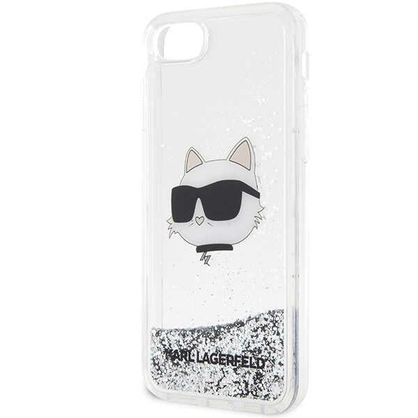 Karlas Lagerfeldas KLHCI8LNHCCS iPhone 7/8/ SE 2020/2022 sidabrinis / sidabrinis kietas dėklas Glitter Choupette Head --...