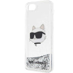 Karlas Lagerfeldas KLHCI8LNHCCS iPhone 7/8/ SE 2020/2022 sidabrinis / sidabrinis kietas dėklas Glitter Choupette Head --...