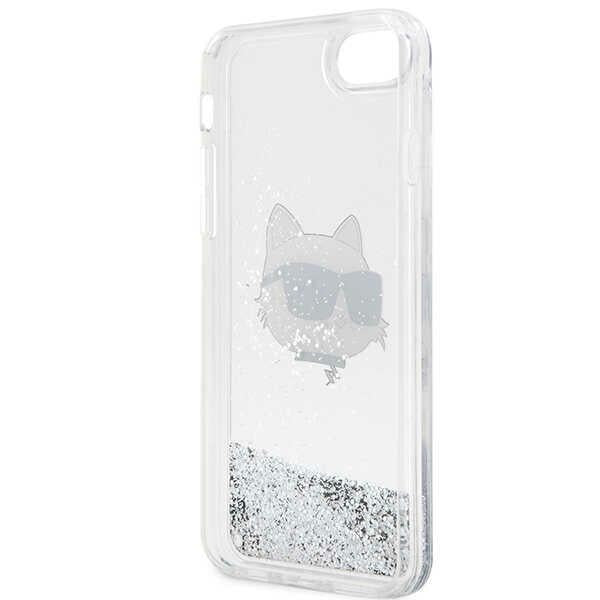 Karlas Lagerfeldas KLHCI8LNHCCS iPhone 7/8/ SE 2020/2022 sidabrinis / sidabrinis kietas dėklas Glitter Choupette Head --...