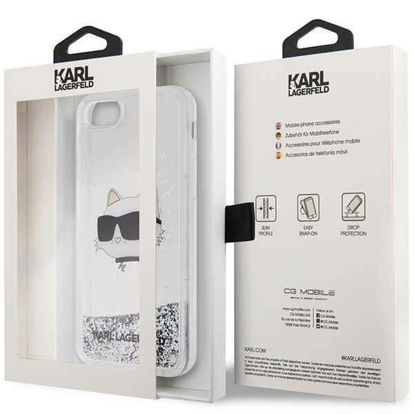 Karlas Lagerfeldas KLHCI8LNHCCS iPhone 7/8/ SE 2020/2022 sidabrinis / sidabrinis kietas dėklas Glitter Choupette Head --...