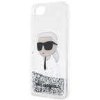 Karlas Lagerfeldas KLHCI8LNKHCH iPhone 7/8/ SE 2020/2022 sidabrinis/sidabrinis kietas dėklas Blizgučiai Karl Head --...