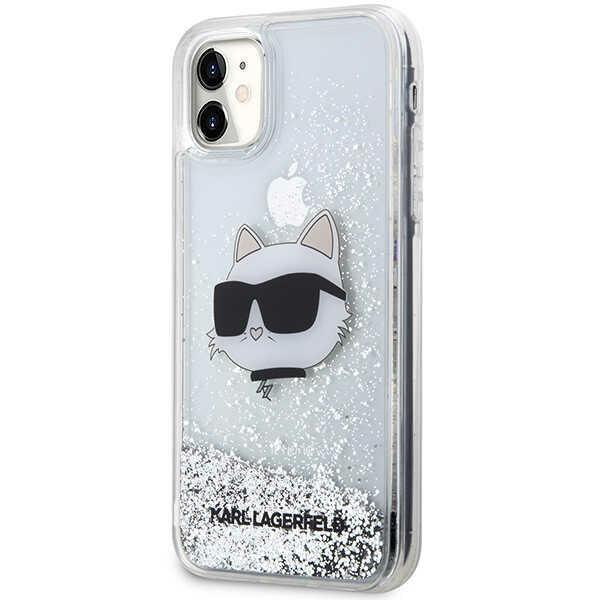 Karl Lagerfeld blizgučių dėklas iPhone 11/XR – sidabrinis -- iPhone 11