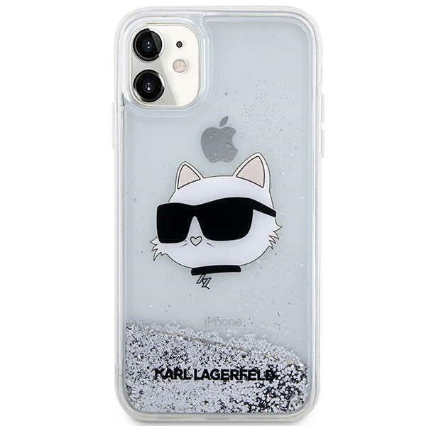Karl Lagerfeld blizgučių dėklas iPhone 11/XR – sidabrinis -- iPhone 11