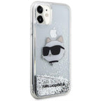 Karl Lagerfeld blizgučių dėklas iPhone 11/XR – sidabrinis -- iPhone 11