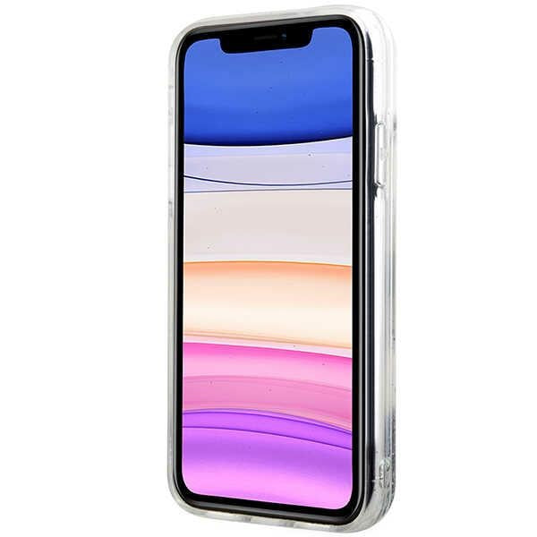 Karl Lagerfeld blizgučių dėklas iPhone 11/XR – sidabrinis -- iPhone 11