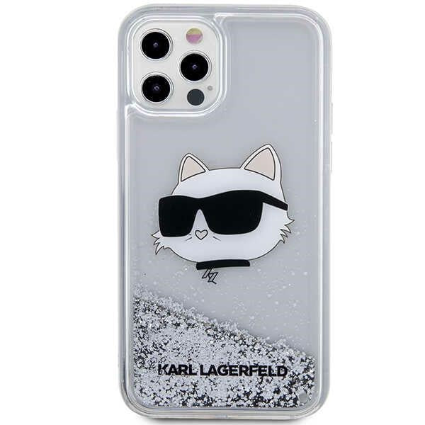 Karl Lagerfeld blizgantis dėklas iPhone 12/12 Pro – sidabrinis -- iPhone 12