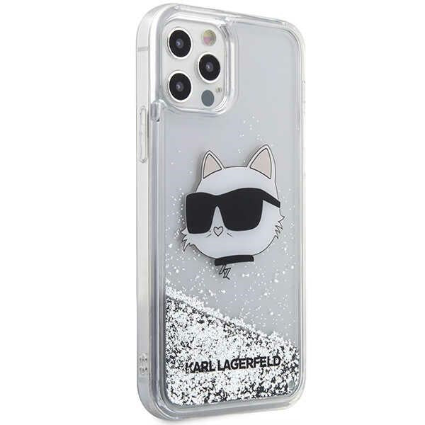 Karl Lagerfeld blizgantis dėklas iPhone 12/12 Pro – sidabrinis -- iPhone 12
