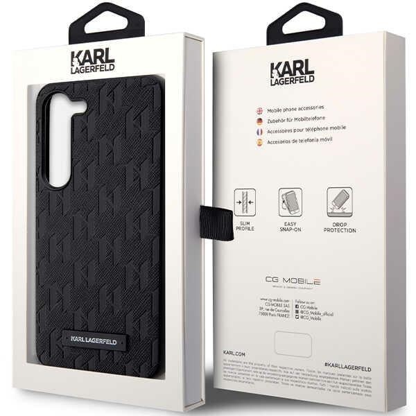Karl Lagerfeld Saffiano dėklas Samsung Galaxy S23 – juodas