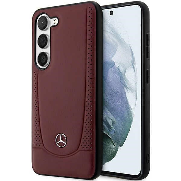 Mercedes-Benz Leather Urban dėklas Samsung Galaxy S23 – raudonas -- Samsung Galaxy S23