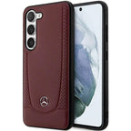 Mercedes-Benz Leather Urban dėklas Samsung Galaxy S23 – raudonas -- Samsung Galaxy S23