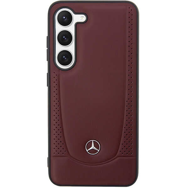 Mercedes-Benz Leather Urban dėklas Samsung Galaxy S23 – raudonas -- Samsung Galaxy S23