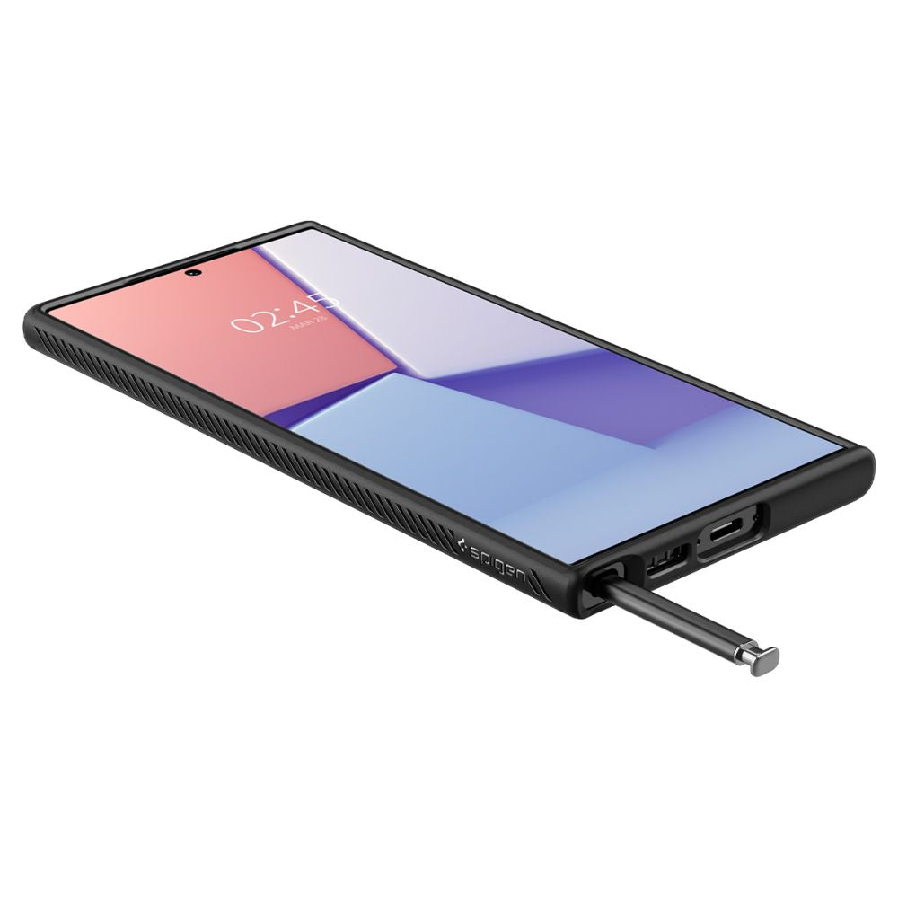 Spigen Liquid Air dėklas Samsung Galaxy S23 Ultra – juodas
