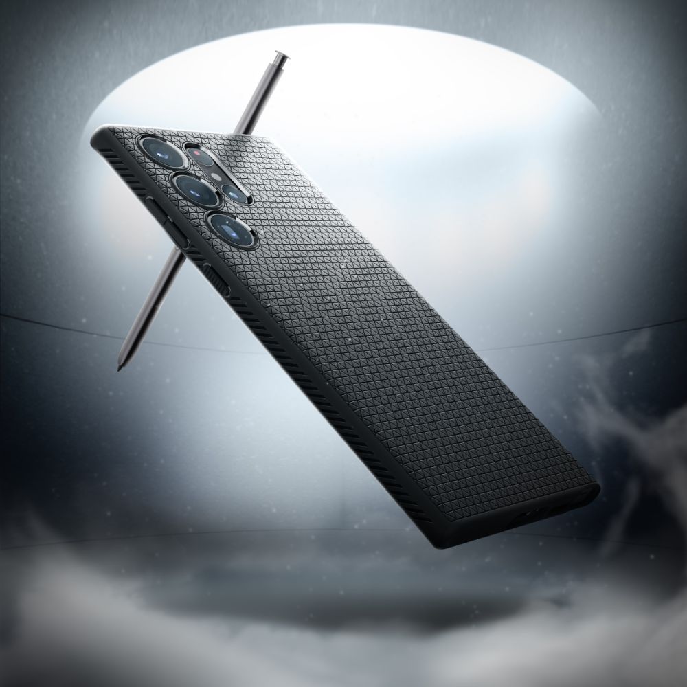 Spigen Liquid Air dėklas Samsung Galaxy S23 Ultra – juodas