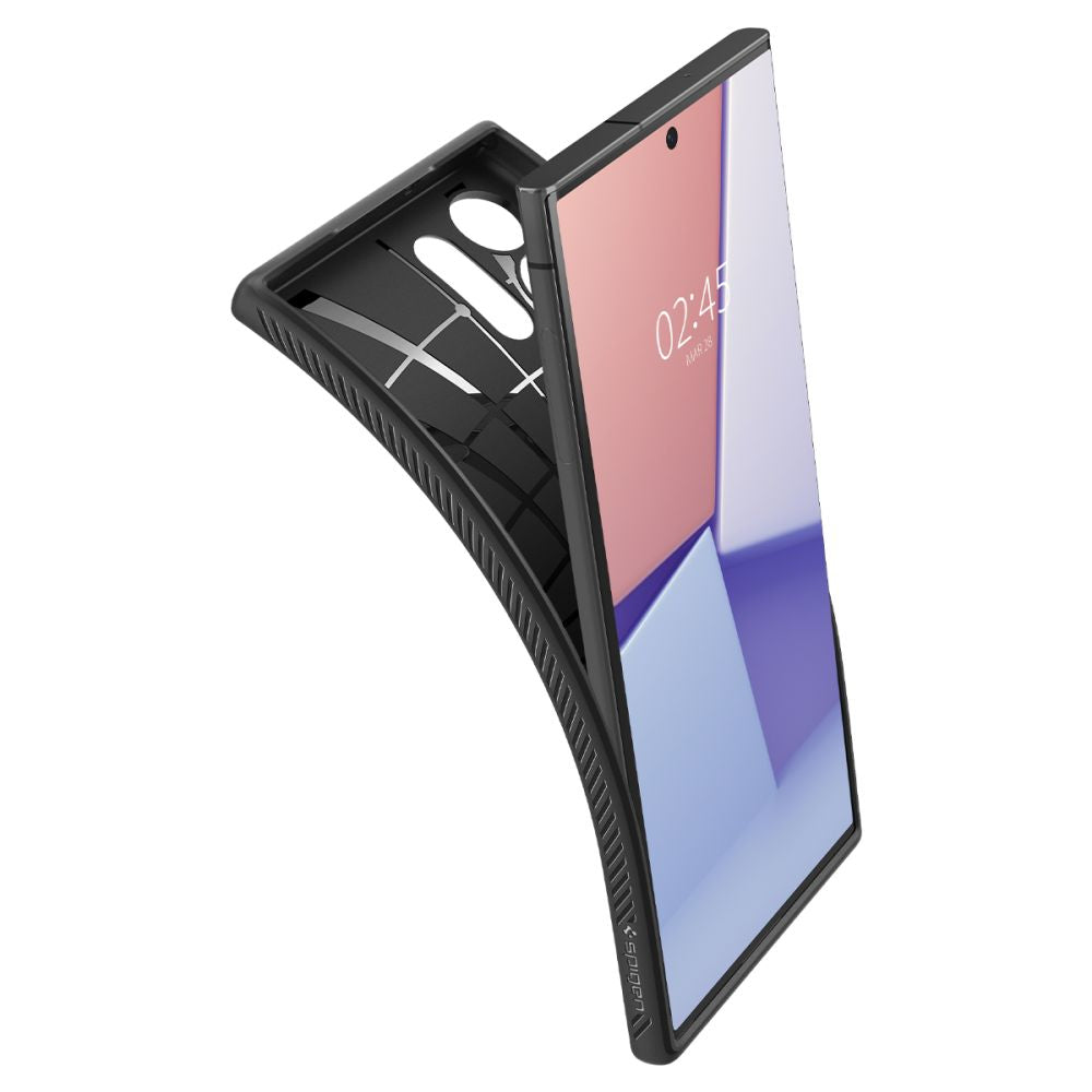 Spigen Liquid Air dėklas Samsung Galaxy S23 Ultra – juodas