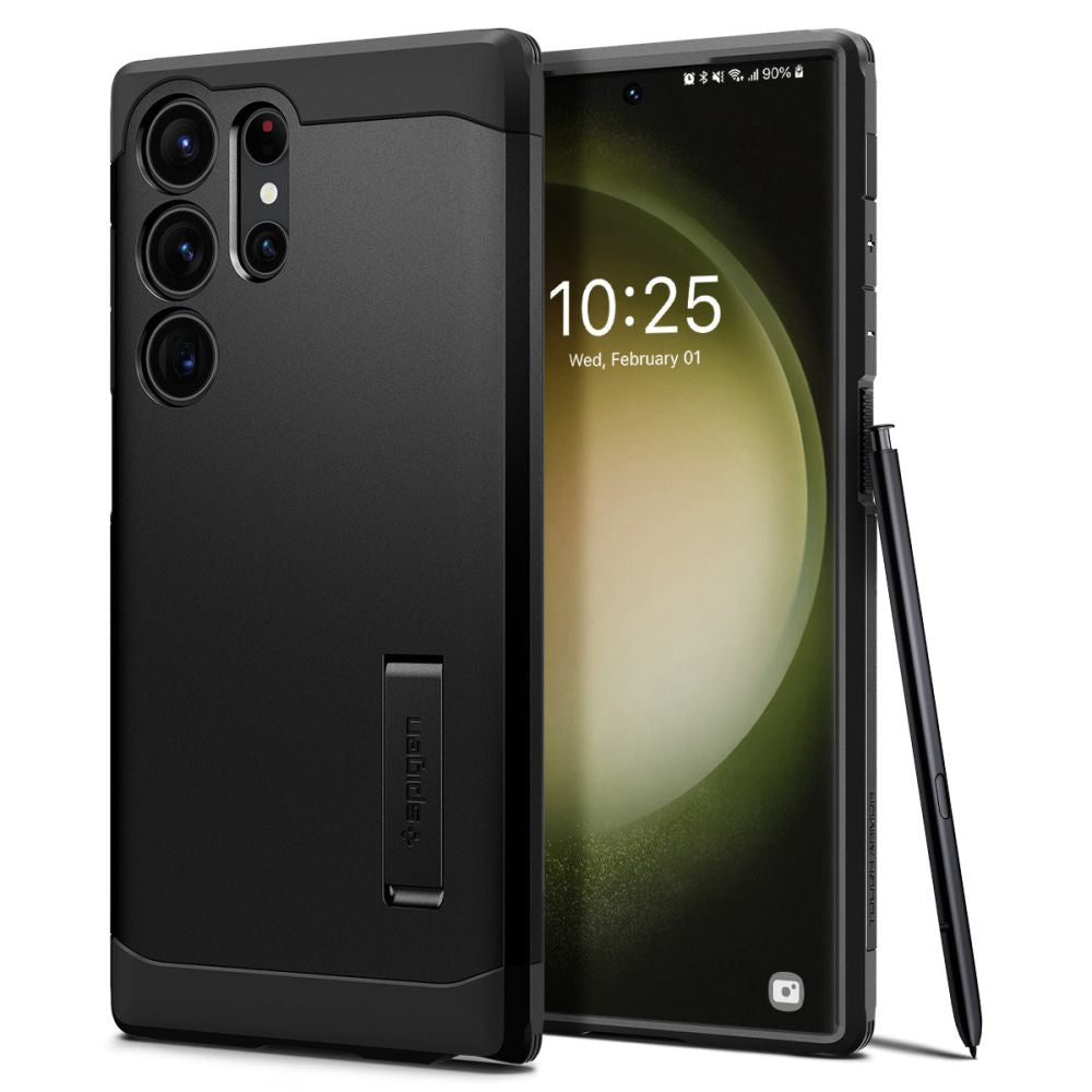 Spigen Tough Armor dėklas Galaxy S23 Ultra – juodas