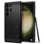 Spigen Tough Armor dėklas Galaxy S23 Ultra – juodas