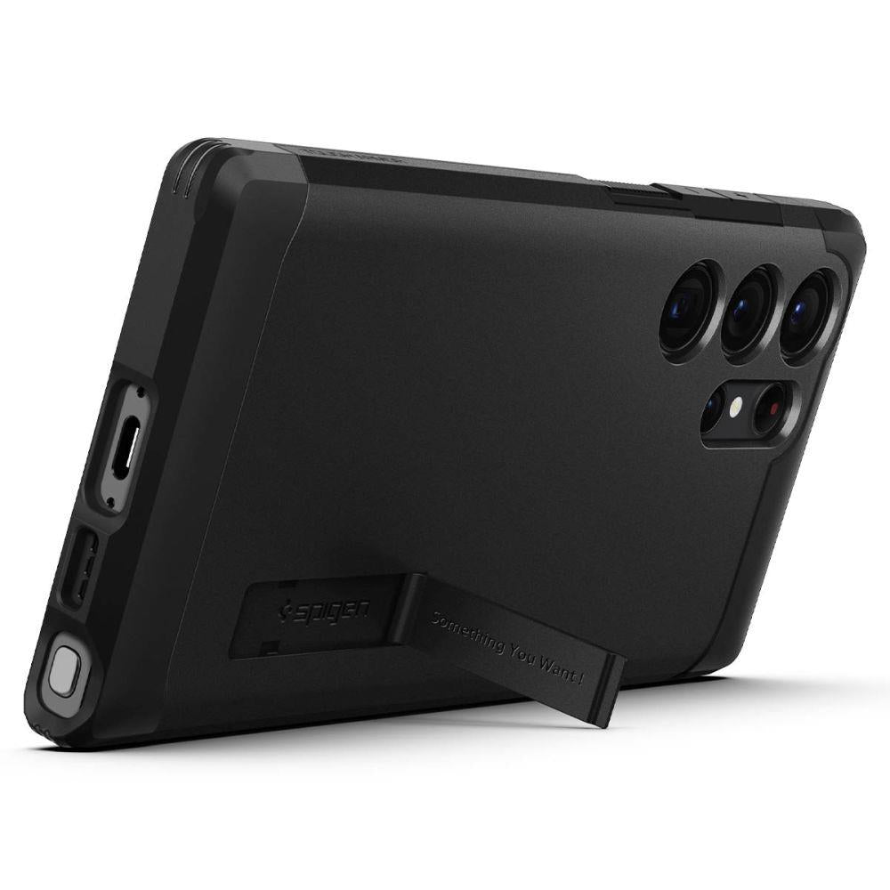 Spigen Tough Armor dėklas Galaxy S23 Ultra – juodas