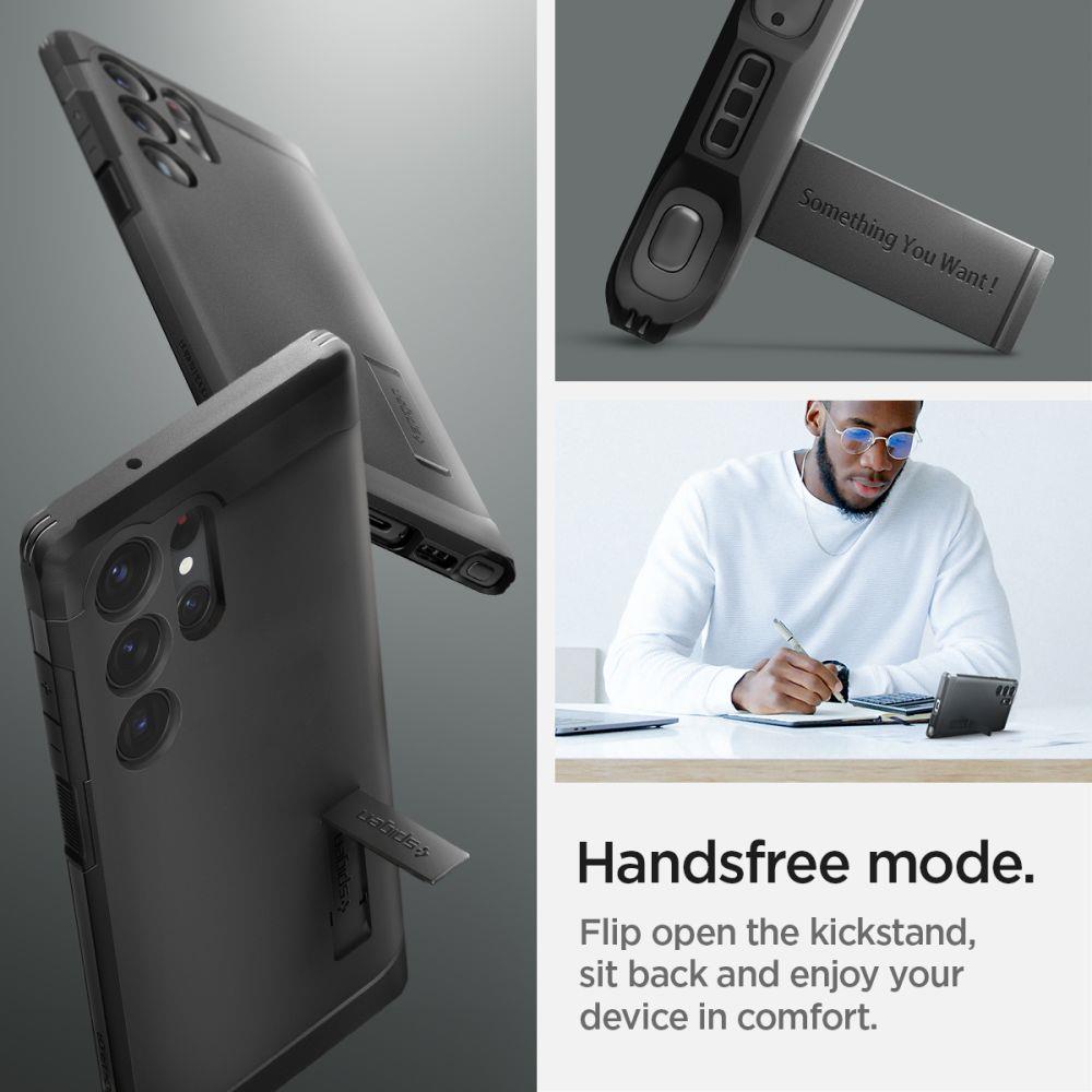 Spigen Tough Armor dėklas Galaxy S23 Ultra – juodas