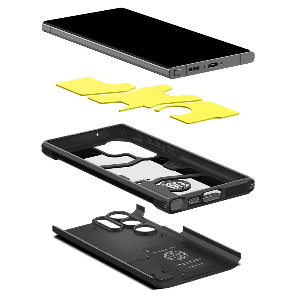 Spigen Tough Armor dėklas Galaxy S23 Ultra – juodas