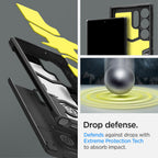Spigen Tough Armor dėklas Galaxy S23 Ultra – juodas