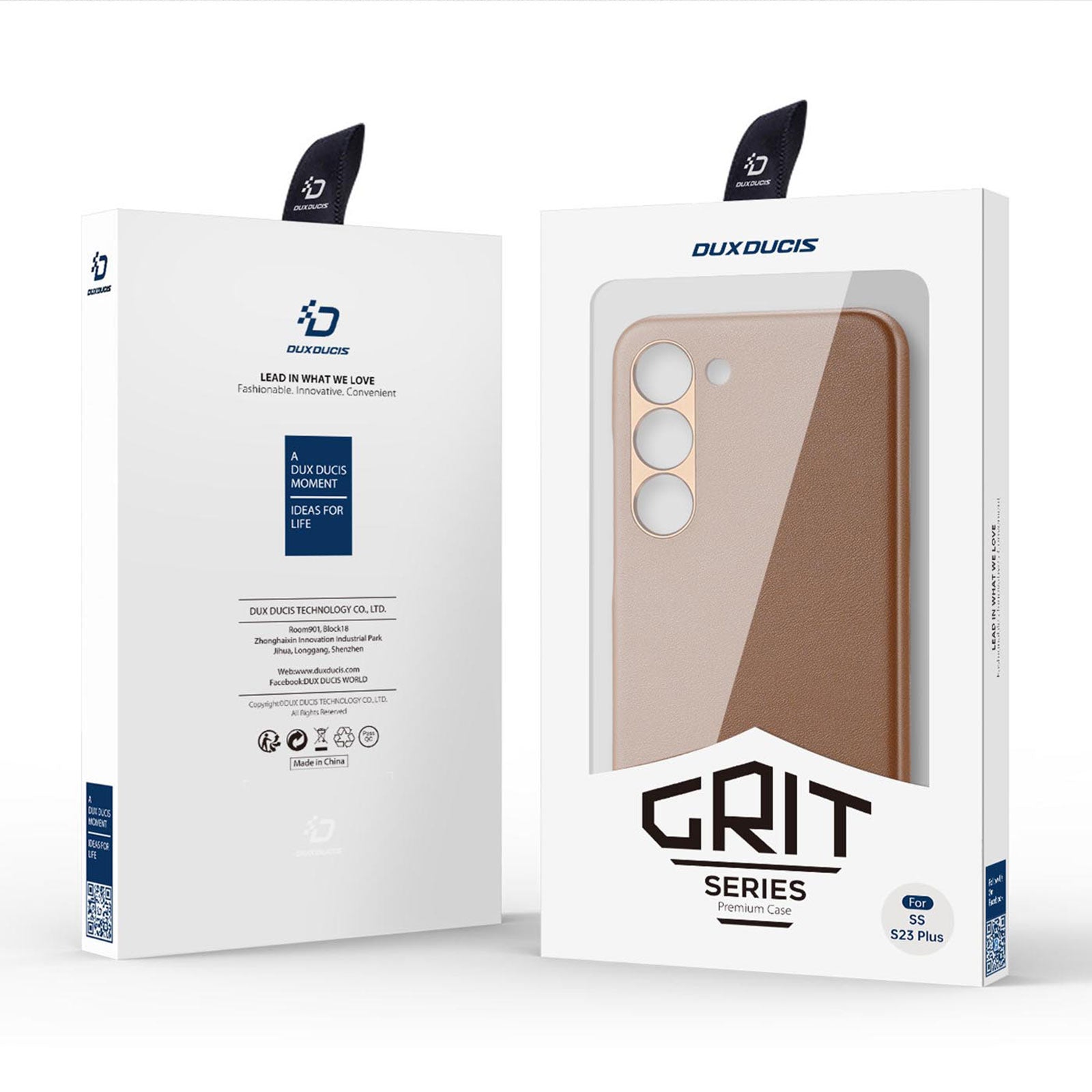 Dux Ducis Grit dėklas Samsung Galaxy S23+ – rudas