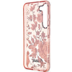 Guess Flower dėklas Samsung Galaxy S23+ – rožinis