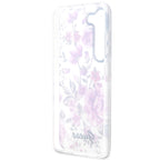 Guess dėklas Samsung Galaxy S23+ – baltas, Flower
