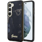 Guess Golden Marble dėklas Galaxy S23+ – baltas