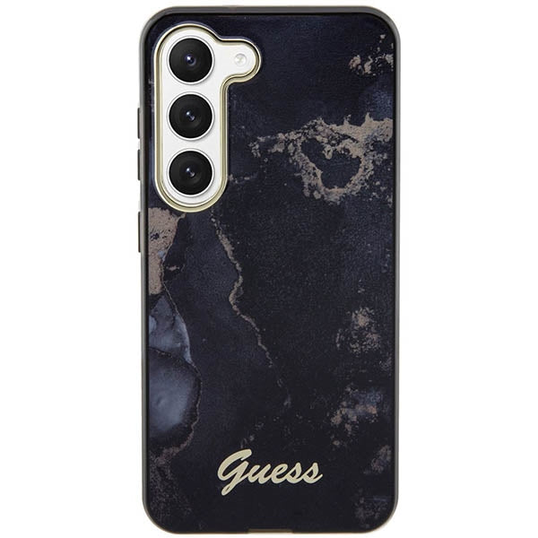 Guess Golden Marble dėklas Galaxy S23+ – baltas