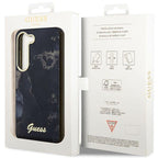 Guess Golden Marble dėklas Galaxy S23+ – baltas