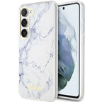 Guess marmurinis dėklas Samsung Galaxy S23+ – baltas