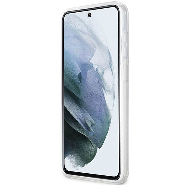 Guess marmurinis dėklas Samsung Galaxy S23+ – baltas