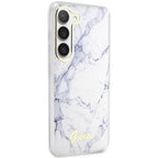Guess marmuro dėklas Samsung Galaxy S23 – baltas