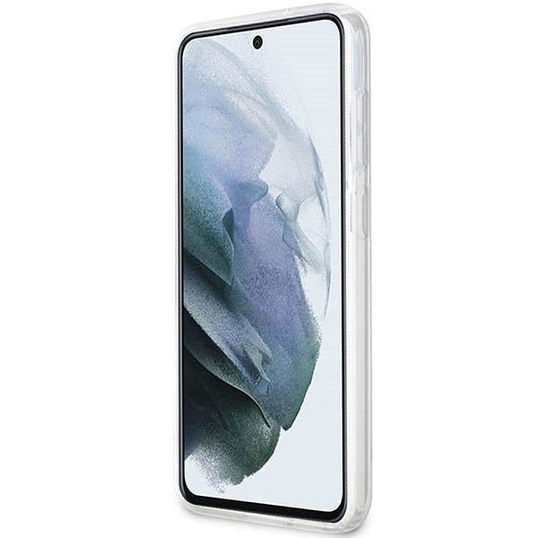 Guess marmuro dėklas Samsung Galaxy S23 – baltas
