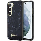Guess Marble dėklas Samsung Galaxy S23 – juodas