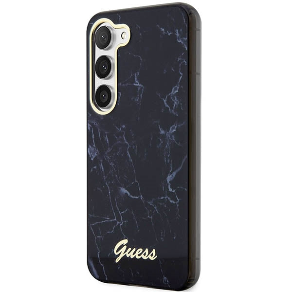 Guess Marble dėklas Samsung Galaxy S23 – juodas