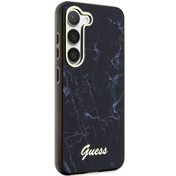 Guess Marble dėklas Samsung Galaxy S23 – juodas