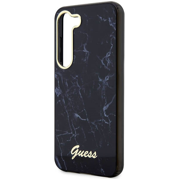 Guess Marble dėklas Samsung Galaxy S23 – juodas
