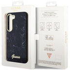 Guess Marble dėklas Samsung Galaxy S23 – juodas