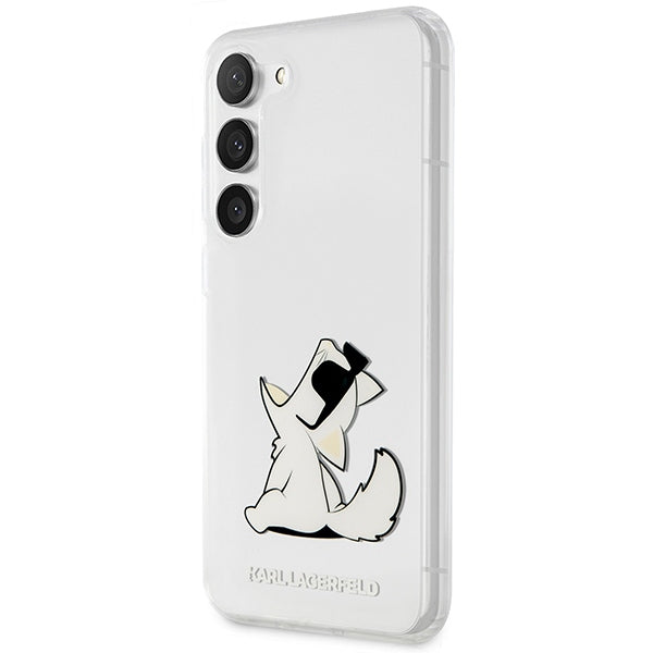 Karl Lagerfeld skaidrus dėklas Samsung Galaxy S23+ – Choupette Fun
