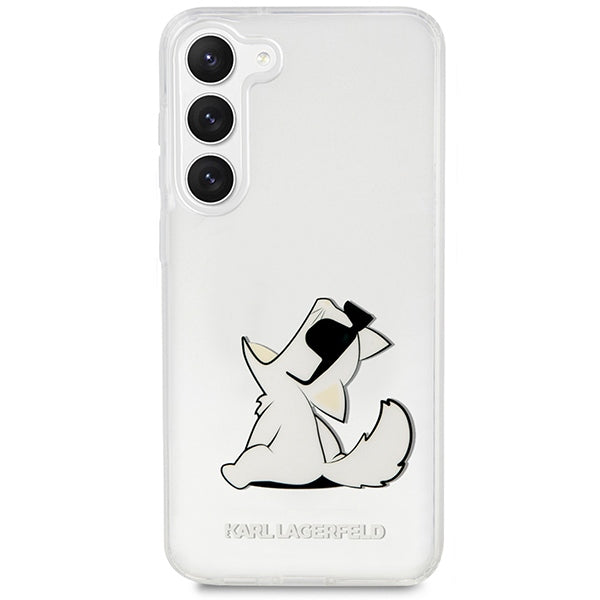Karl Lagerfeld skaidrus dėklas Samsung Galaxy S23+ – Choupette Fun