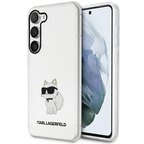 Karl Lagerfeld dėklas Galaxy S23 – skaidrus Choupette