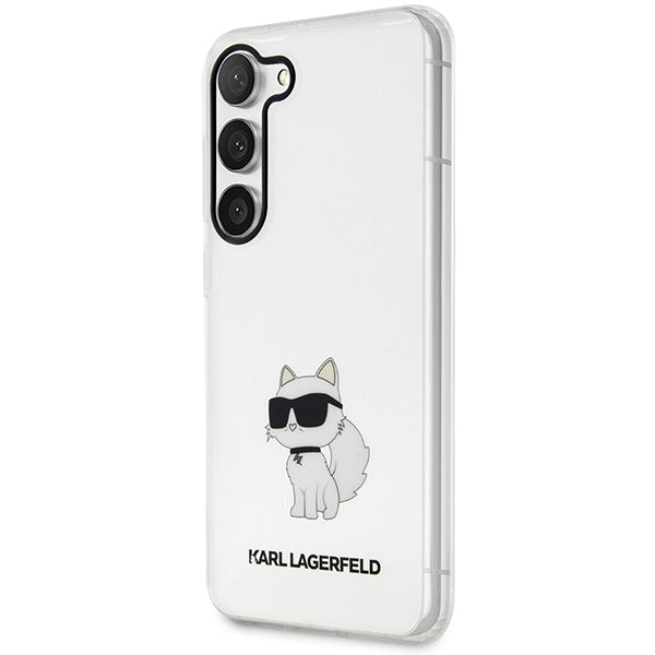 Karl Lagerfeld dėklas Galaxy S23 – skaidrus Choupette