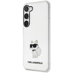 Karl Lagerfeld dėklas Galaxy S23 – skaidrus Choupette