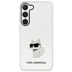 Karl Lagerfeld dėklas Galaxy S23 – skaidrus Choupette