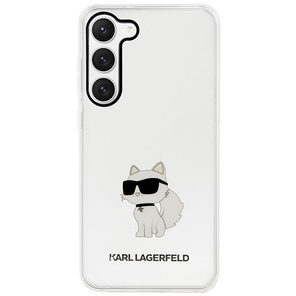 Karl Lagerfeld dėklas Galaxy S23 – skaidrus Choupette